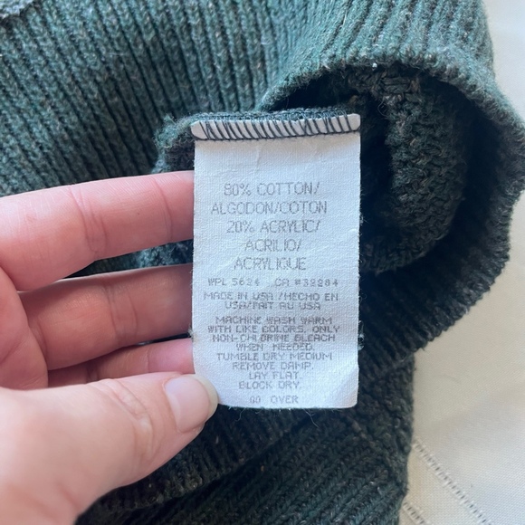 Vtg Shenandoah Golf Sweater Textured Retro Knit Men Sz Large XL Embroidered USA - Picture 7 of 9